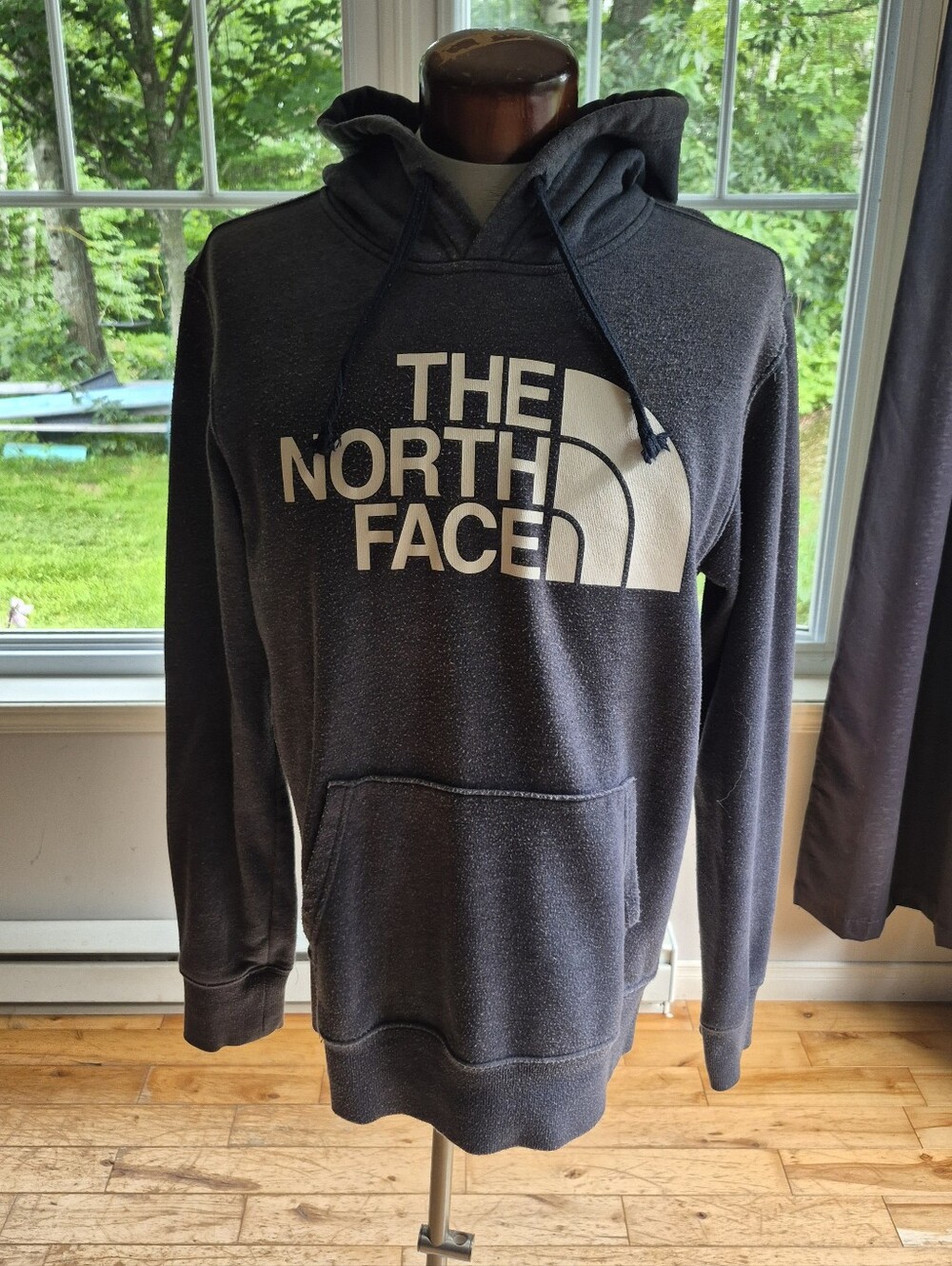 The North Face Grey Hoodie with White Logo